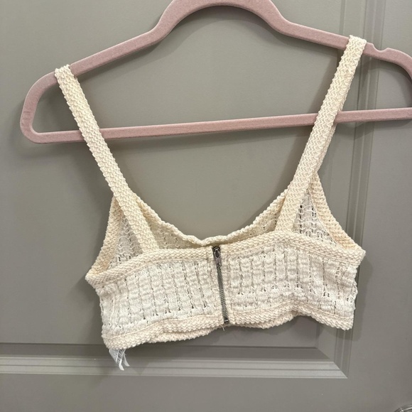Zara cream crochet crop top - Picture 2 of 3